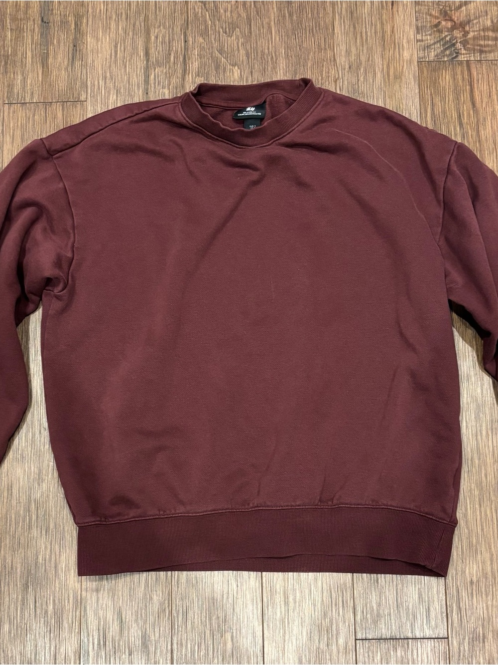 H&M Men's Crewneck Sweater - Deep Maroon